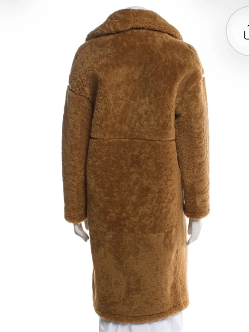Shearling Coat in Camel